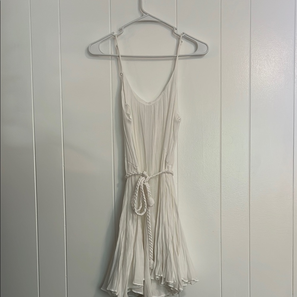 These Three Boutique White Pleated Dress
